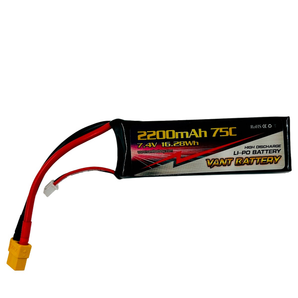 Аккумулятор VANT Battery Li-Po 11.1В 2200мАч 75C 3S, разъем XT60