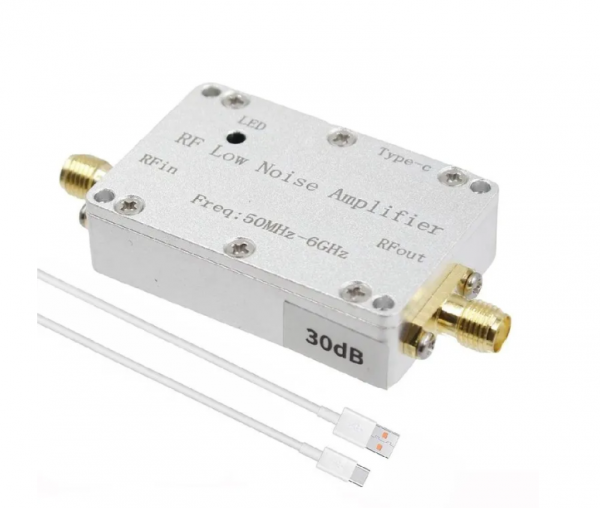 Малошумящий усилитель 50MHz-6GHz 30dB RF